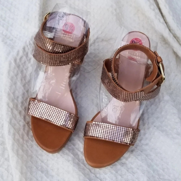 Stuart Weitzman  Leather and allumesh sandals 9.5 NWD - Picture 2 of 8